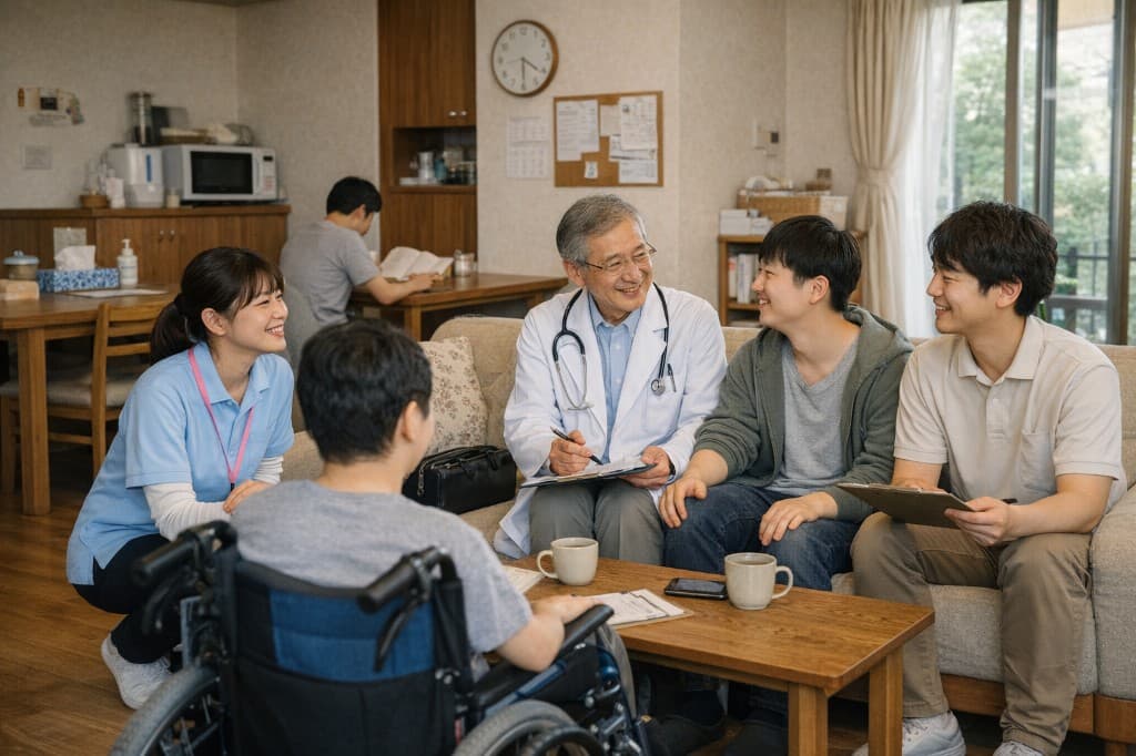 障がい者グループホームLinoでの暮らしと健康サポートの様子